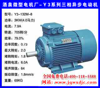 3KW �˼� Y3ϵ�������첽�綯�� Y3-132M-8